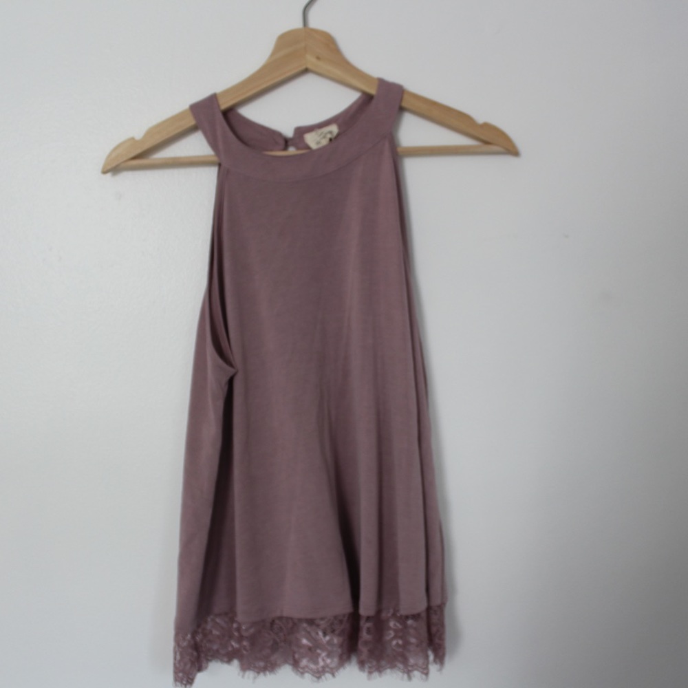 Blush halter tank top.
